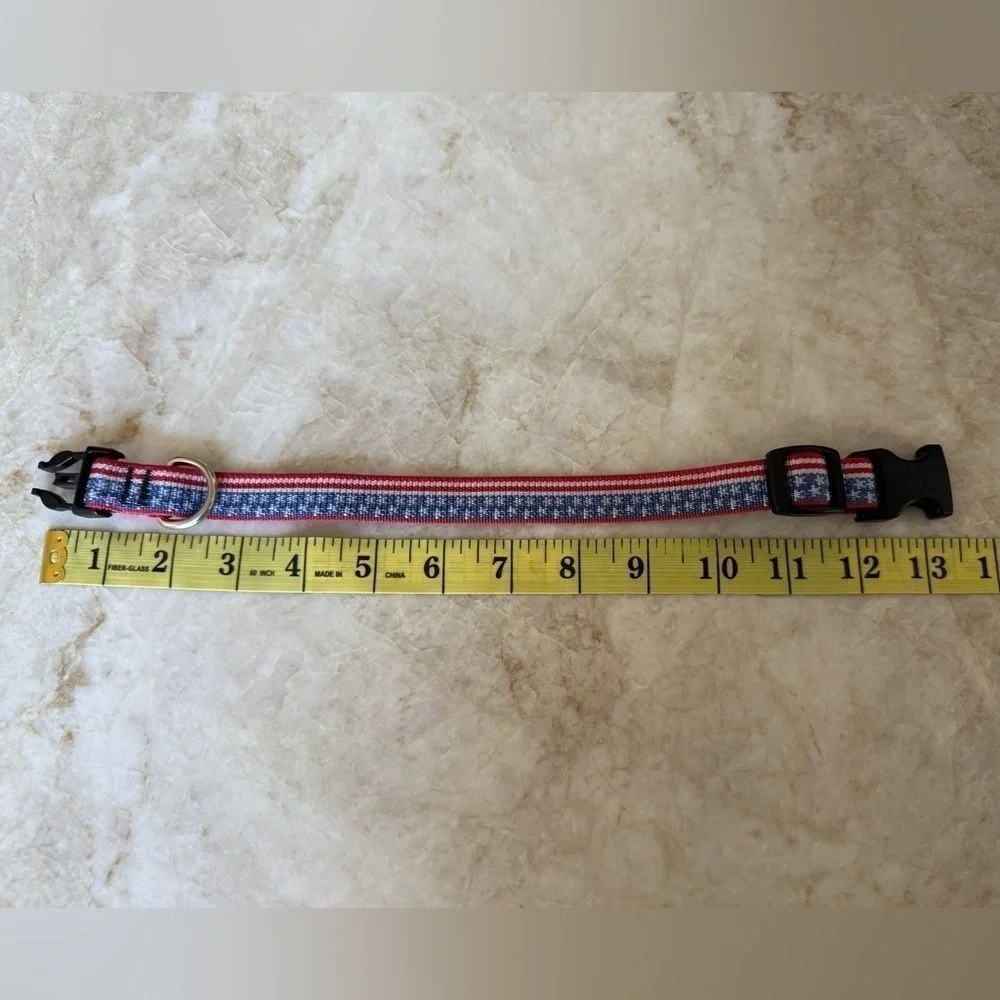 Lupine Pet Dog Collar Stars and Stripes  -  3/4 Inch width‎ NWOT